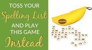 Bananagrams game review to teach spelling