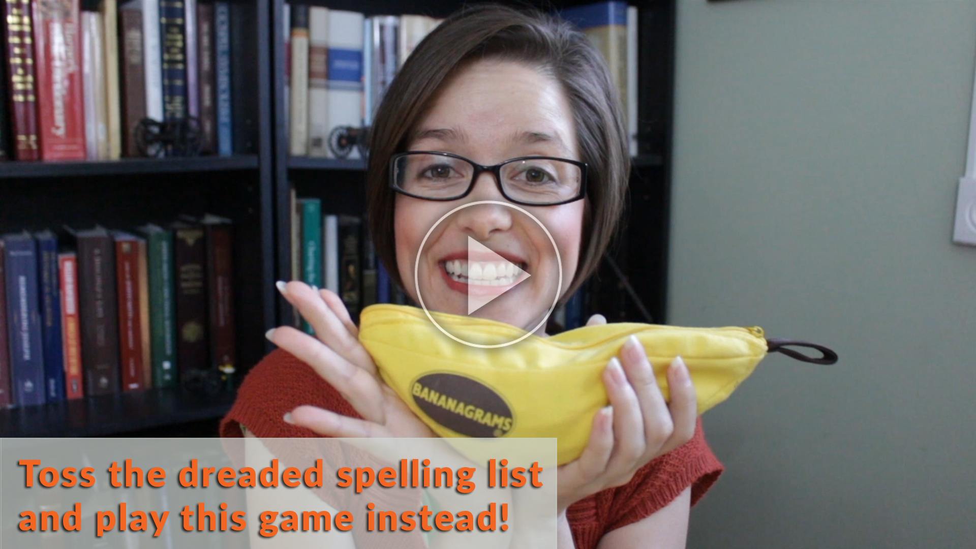 Bananagrams game review to teach spelling