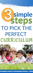 How do you wade through the massive number of curriculum choices to find the best homeschool curriculum for your kids? After 16 years of homeschooling, I’ve developed 3 simple steps you can take to decide which curriculum is right for your family. | Homeschool Curriculum | Best Homeschool Curriculum | Homeschool curriculum choices | How do I choose a homeschool curriculum? |