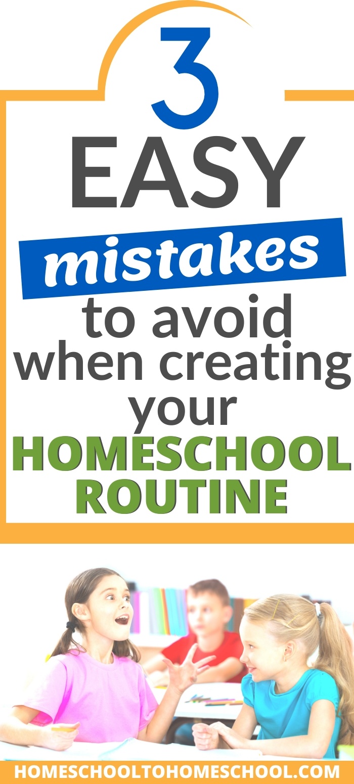 As a new homeschool mom, creating a homeschool schedule and a homeschool routine can feel a little overwhelming. There are so many easy mistakes to make. And a successful homeschool routine takes into account 3 simple principles, let’s dig in and talk about all three of those. | Homeschool Routine | Homeschool Mistakes | Homeschool Schedule | Perfectionism Homeschool | What is the best way to homeschool your child |